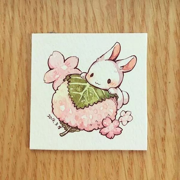 一組小兔子萌寵插畫：萌萌噠真可愛！