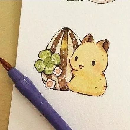 一組小兔子萌寵插畫：萌萌噠真可愛！