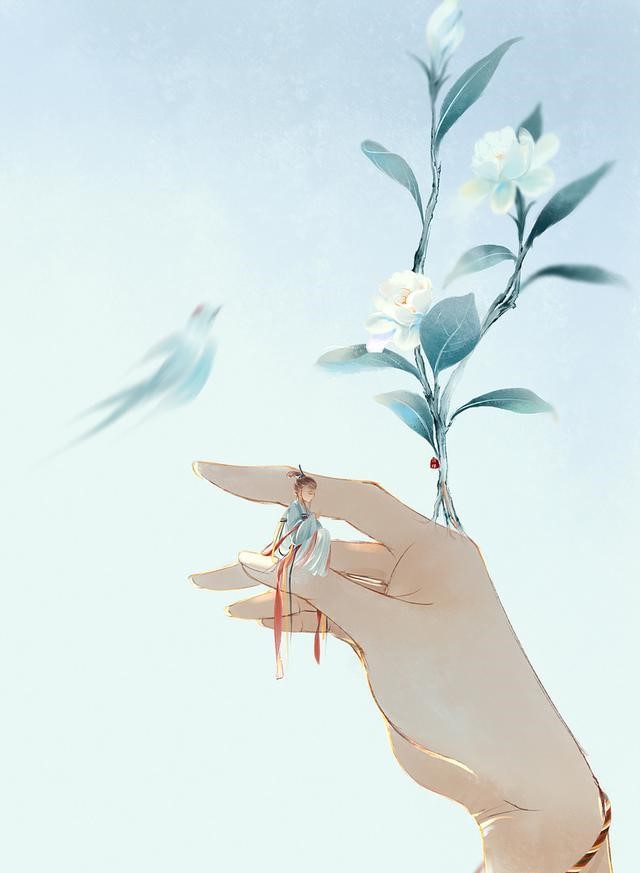 一組唯美古風圖片：一人一花一世界！