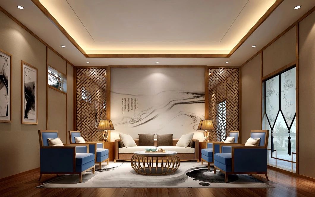 新中式客廳之美：魅力十足的中式裝修設(shè)計！