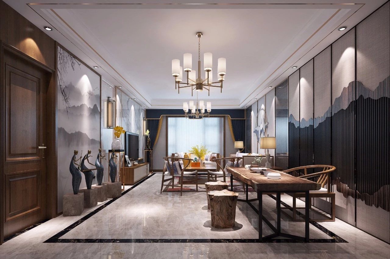 新中式客廳之美：魅力十足的中式裝修設(shè)計！