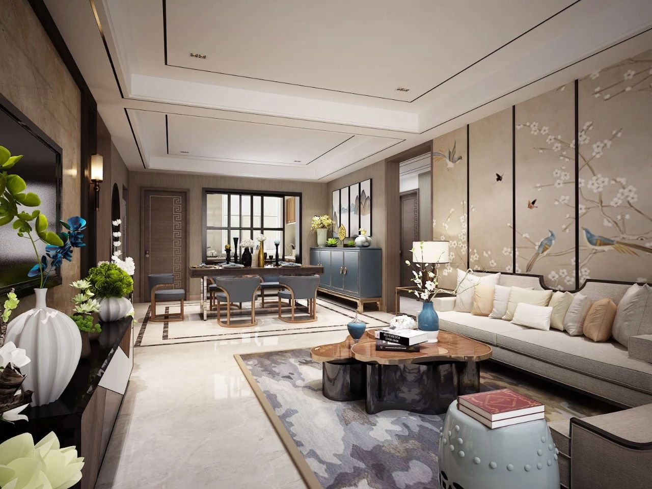 新中式客廳之美：魅力十足的中式裝修設(shè)計！