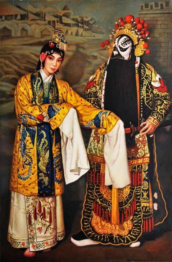 油畫中的京劇人物，美的不可思議！