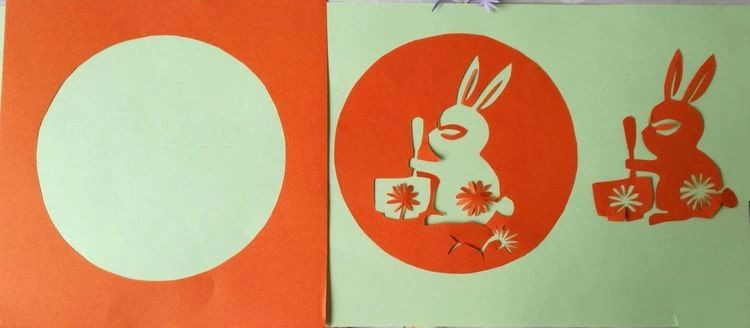創(chuàng)意十足中秋玉兔剪紙，兔子鬧仲秋