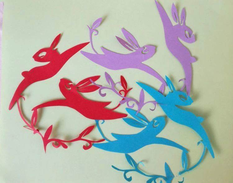 創(chuàng)意十足中秋玉兔剪紙，兔子鬧仲秋