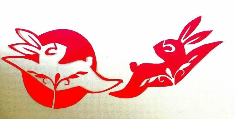 創(chuàng)意十足中秋玉兔剪紙，兔子鬧仲秋