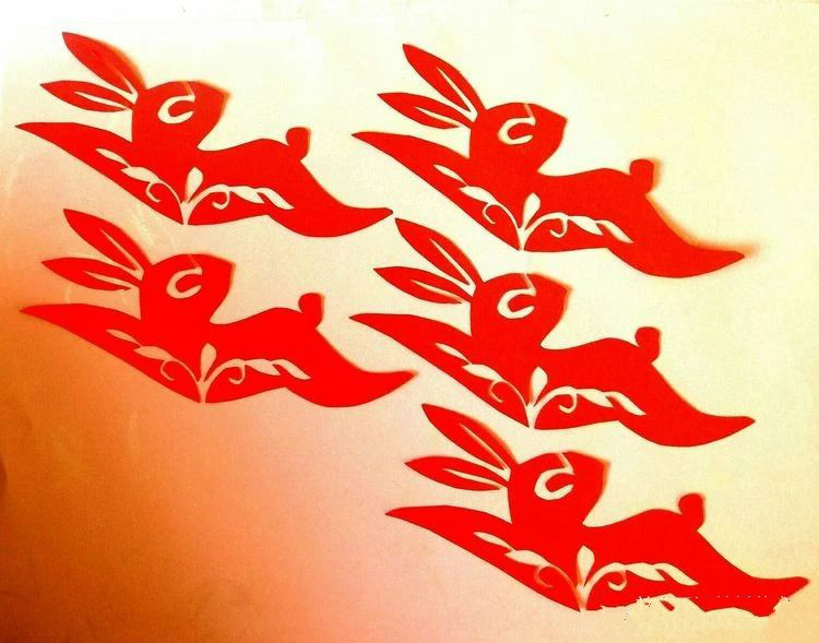 創(chuàng)意十足中秋玉兔剪紙，兔子鬧仲秋