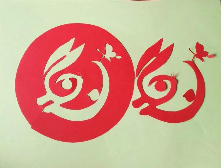 創(chuàng)意十足中秋玉兔剪紙，兔子鬧仲秋