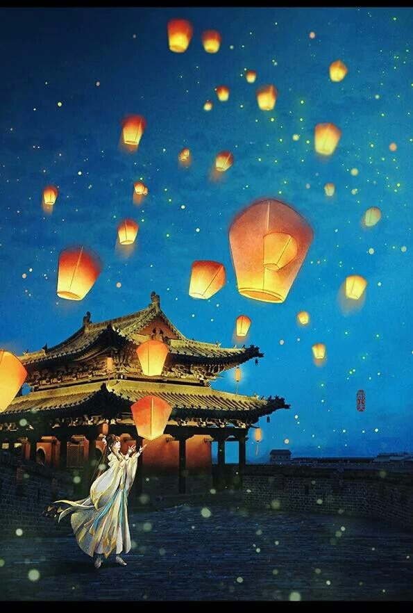 18張超美的花燈古風(fēng)圖片，可做手機壁紙的圖集