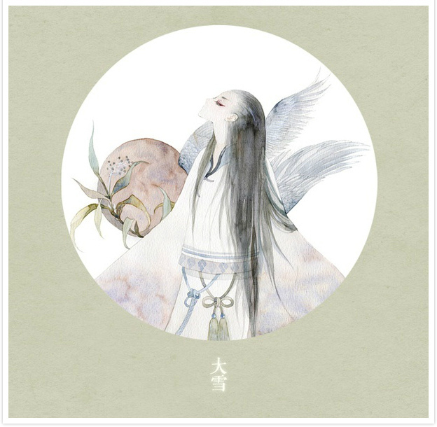 唯美二十四節(jié)氣古風圖片，可做頭像的古風插畫