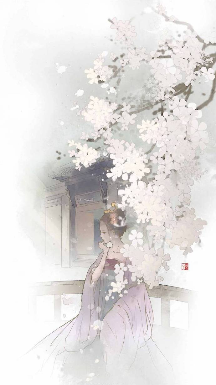 9款淡雅水彩禪意古風(fēng)背景，古風(fēng)手機壁紙圖片