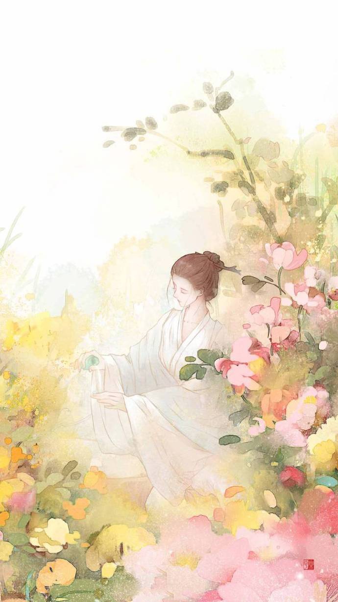 9款淡雅水彩禪意古風(fēng)背景，古風(fēng)手機壁紙圖片