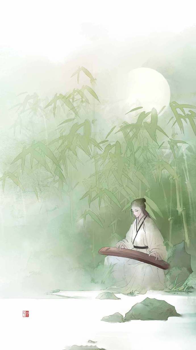 9款淡雅水彩禪意古風(fēng)背景，古風(fēng)手機壁紙圖片