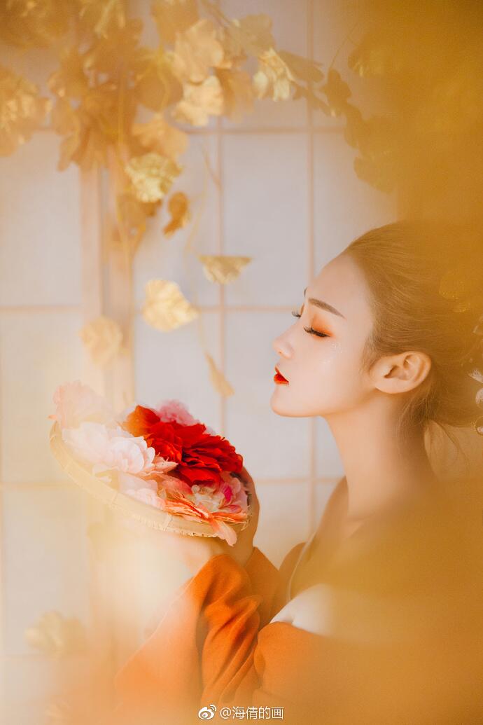 日式和服風(fēng)古裝攝影，好美麗的紅衣小姐姐