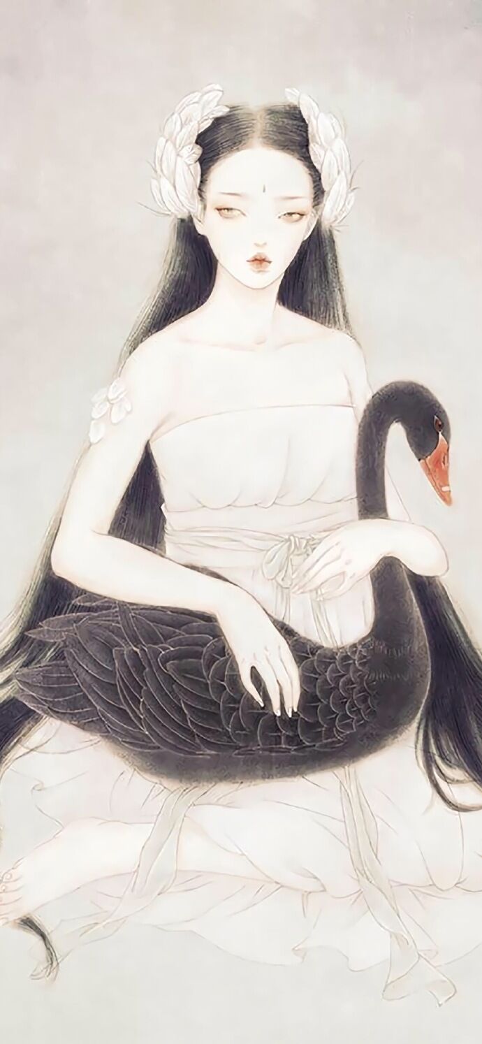 仕女古風(fēng)手機(jī)壁紙插畫，別樣的古風(fēng)女子風(fēng)情