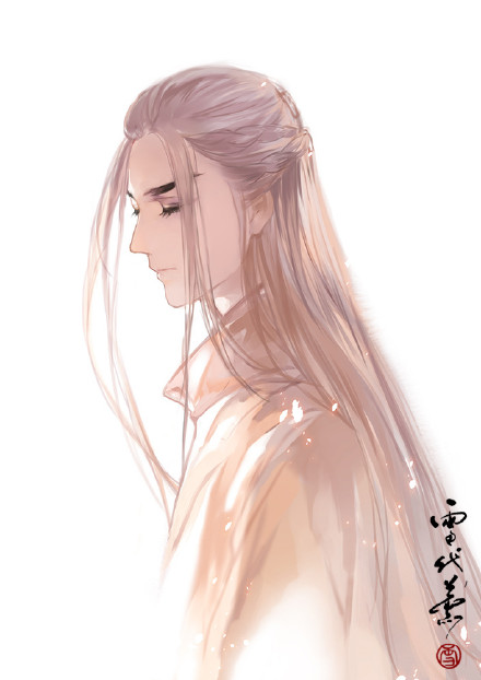 20張白發(fā)古風(fēng)美男圖集，滿頭銀發(fā)真的好迷人