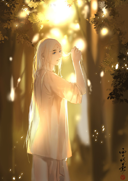 20張白發(fā)古風(fēng)美男圖集，滿頭銀發(fā)真的好迷人