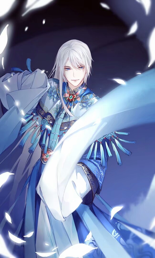 20張白發(fā)古風(fēng)美男圖集，滿頭銀發(fā)真的好迷人