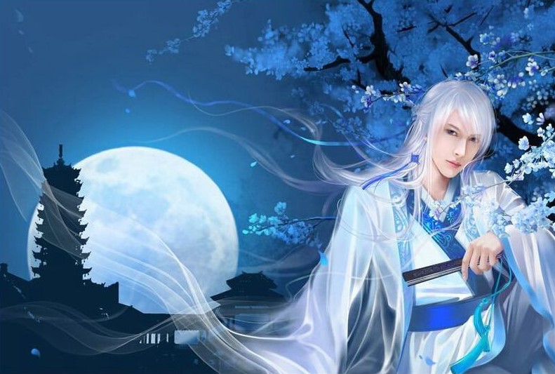 20張白發(fā)古風(fēng)美男圖集，滿頭銀發(fā)真的好迷人