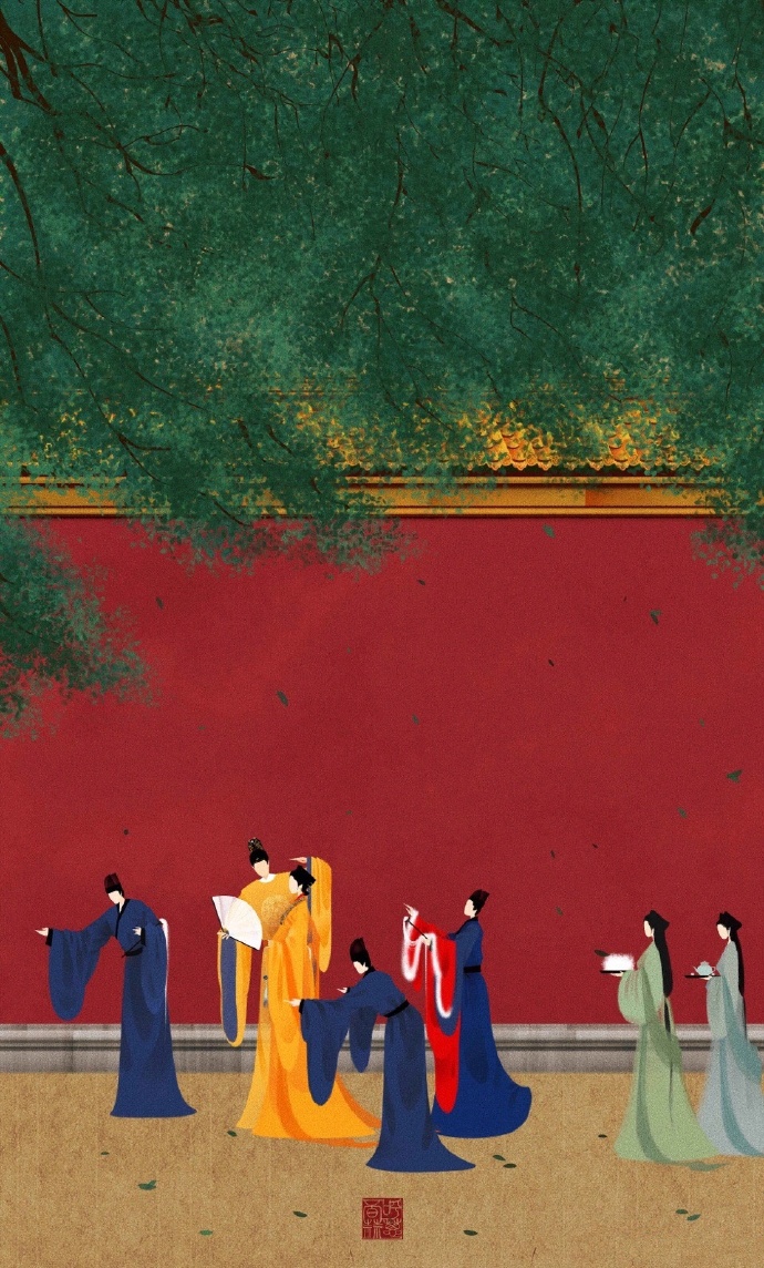 高清無臉古風(fēng)插畫欣賞，令人遐想的手繪插畫圖