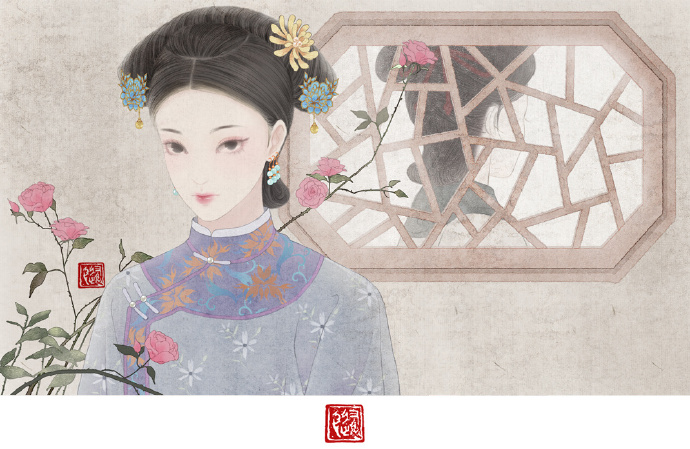 手繪版延禧攻略古風(fēng)圖集，超美高清手繪古風(fēng)圖