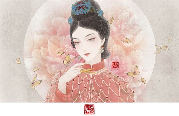 手繪版延禧攻略古風(fēng)圖集，超美高清手繪古風(fēng)圖