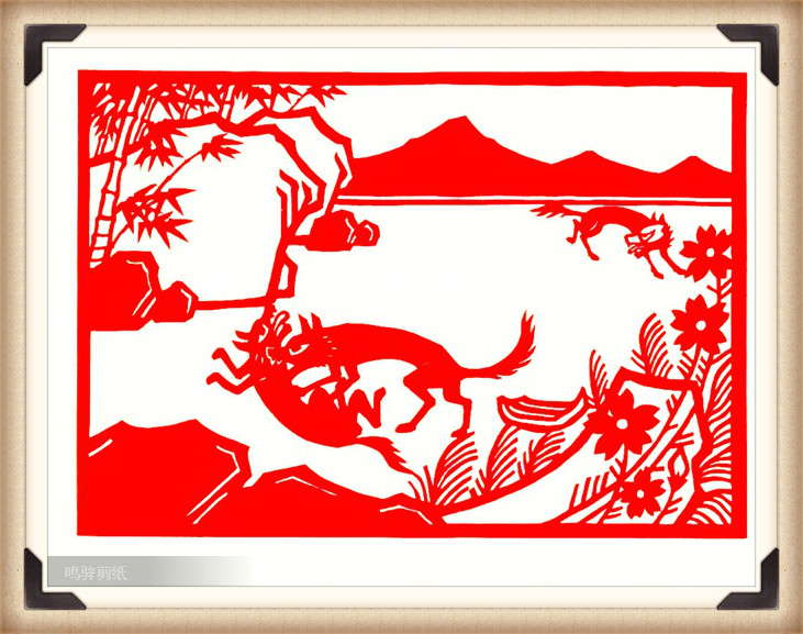 斗狼記剪紙藝術，高清剪紙連環(huán)畫圖集（54張）