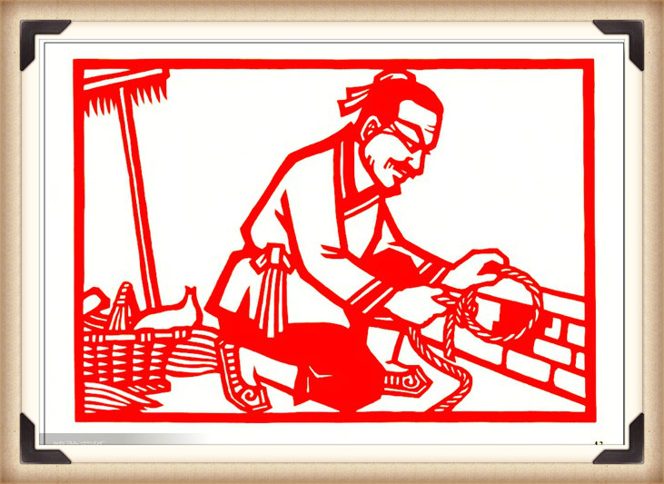 斗狼記剪紙藝術，高清剪紙連環(huán)畫圖集（54張）