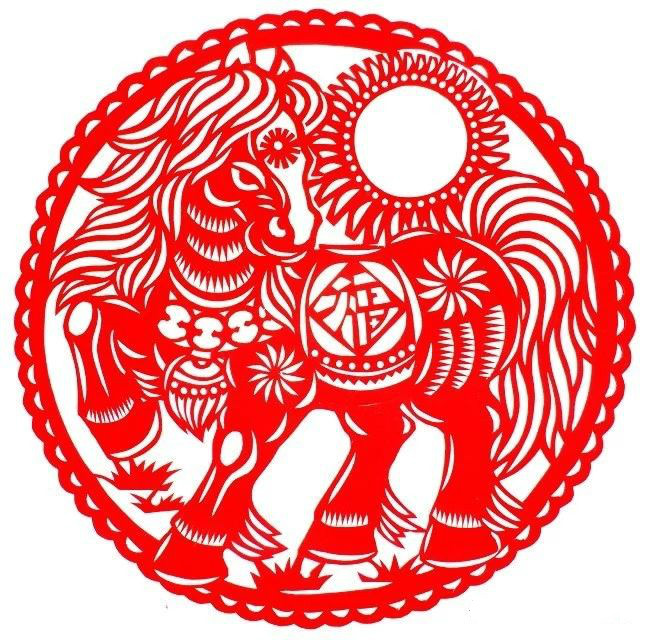 活潑可愛的小馬駒剪紙圖集(25張)，孫立峰作品