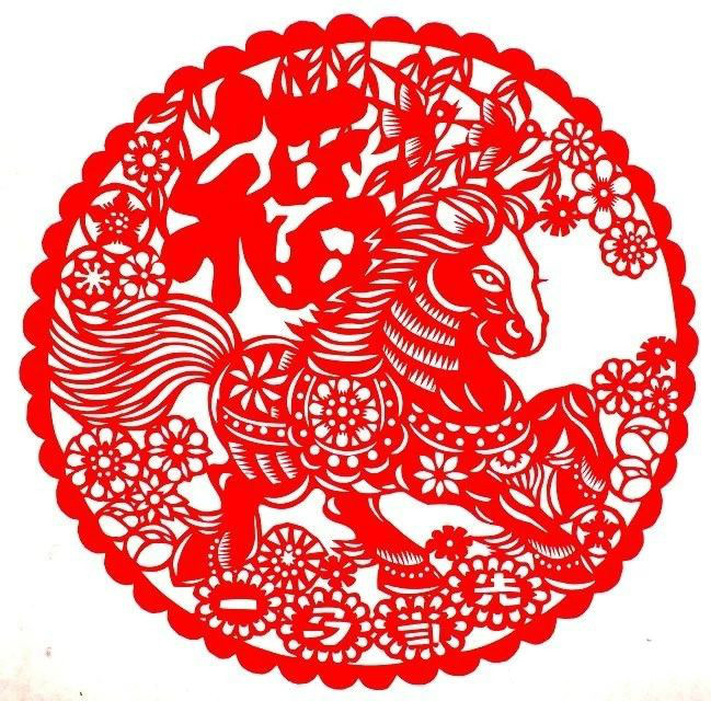 活潑可愛的小馬駒剪紙圖集(25張)，孫立峰作品