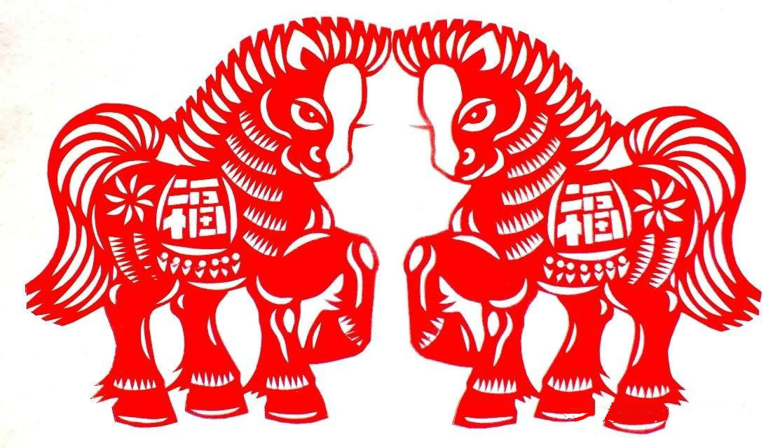 活潑可愛的小馬駒剪紙圖集(25張)，孫立峰作品