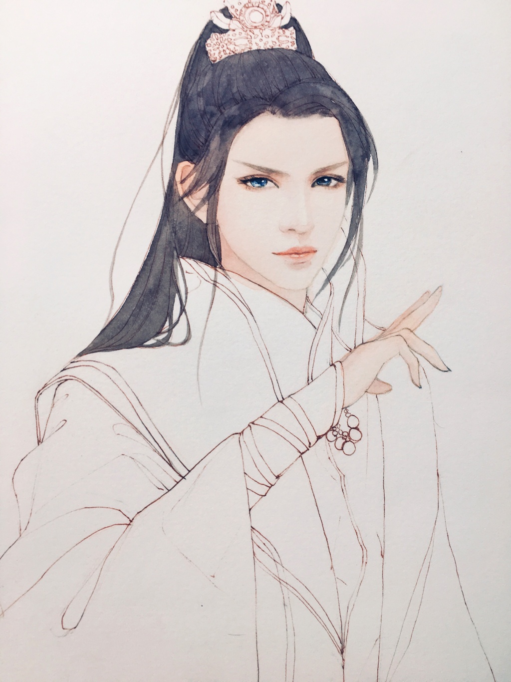 超詳細(xì)古風(fēng)美男上色步驟圖，可收藏做臨摹圖集