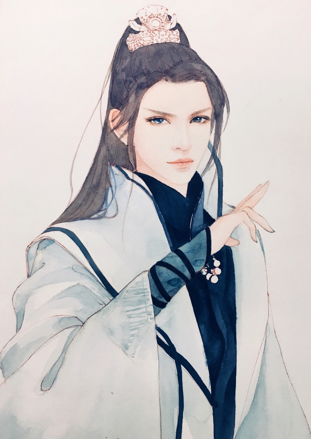 超詳細(xì)古風(fēng)美男上色步驟圖，可收藏做臨摹圖集