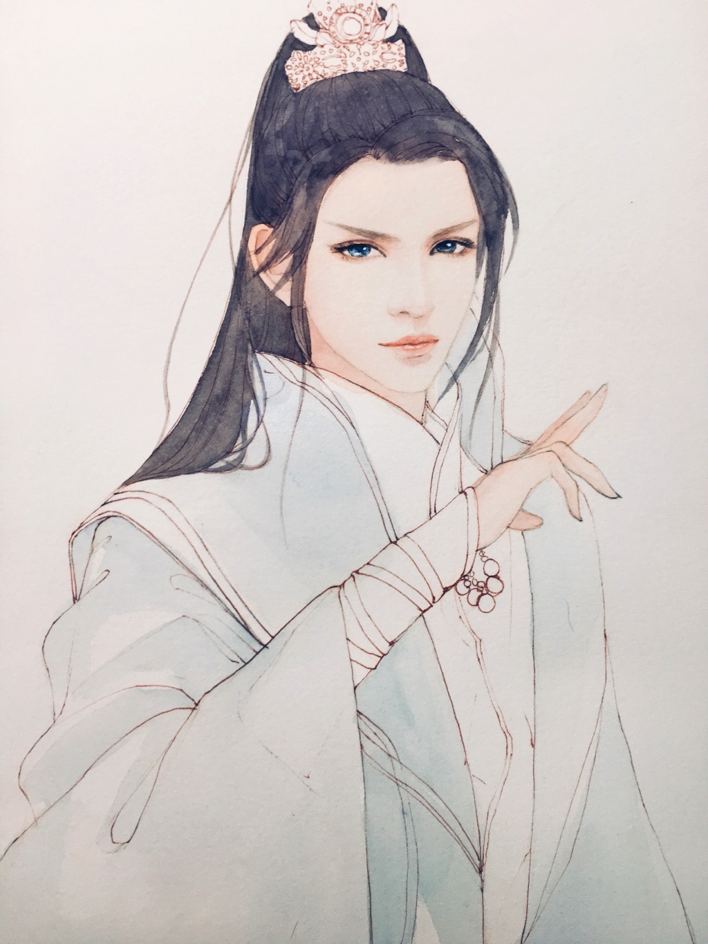 超詳細(xì)古風(fēng)美男上色步驟圖，可收藏做臨摹圖集