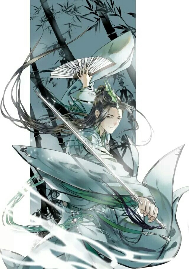 一組帥氣小哥哥古風(fēng)圖片，手持折扇男生古風(fēng)圖