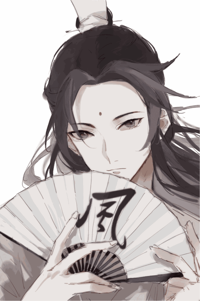 一組帥氣小哥哥古風(fēng)圖片，手持折扇男生古風(fēng)圖