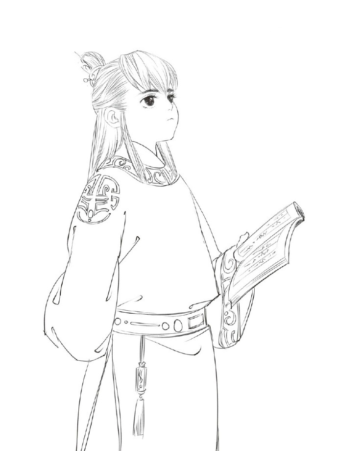 15張超帥古風美男線稿圖，古風人物線稿臨摹圖集