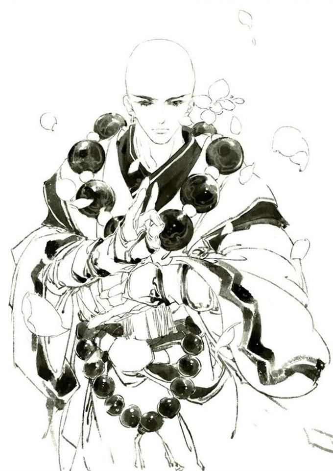 15張超帥古風美男線稿圖，古風人物線稿臨摹圖集