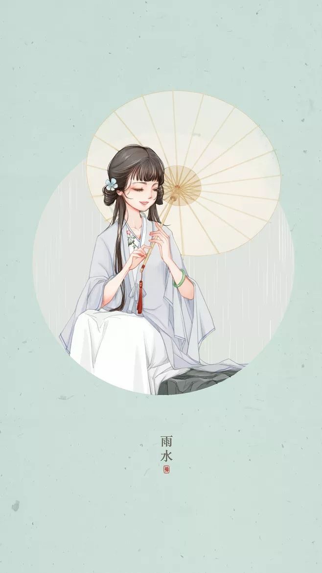 二十四節(jié)氣美人圖，唯美古風手機壁紙圖集