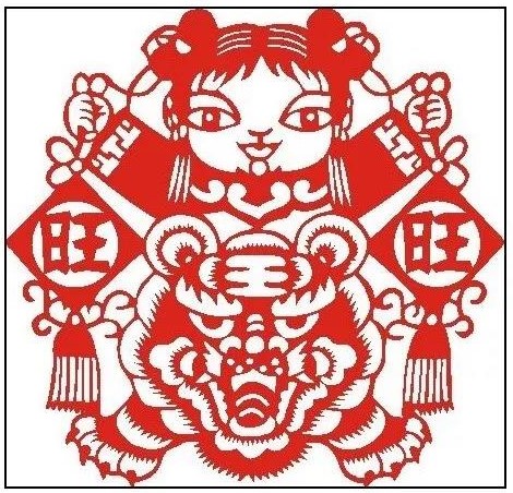 寅——賞“虎”剪紙，23張虎剪紙圖集