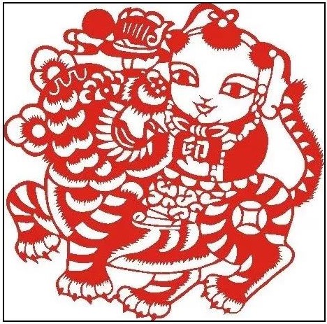 寅——賞“虎”剪紙，23張虎剪紙圖集