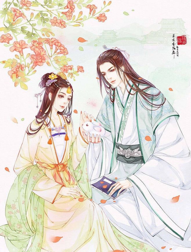 七夕甜蜜古風高清圖集，一組唯美古風情侶圖片