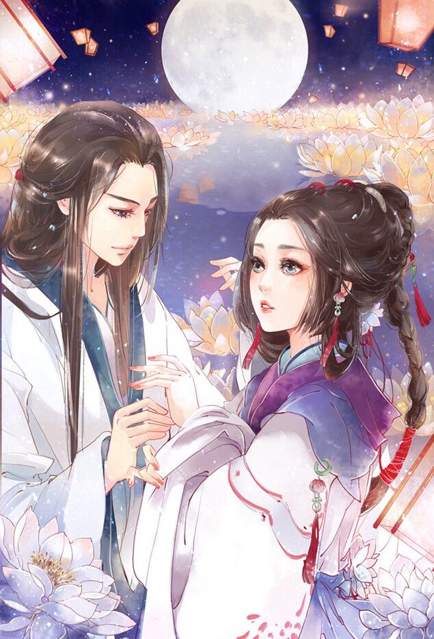 七夕甜蜜古風高清圖集，一組唯美古風情侶圖片