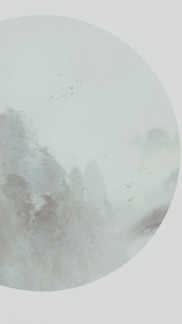 古韻意境之美手機(jī)壁紙，淡雅半圓畫面古風(fēng)圖片