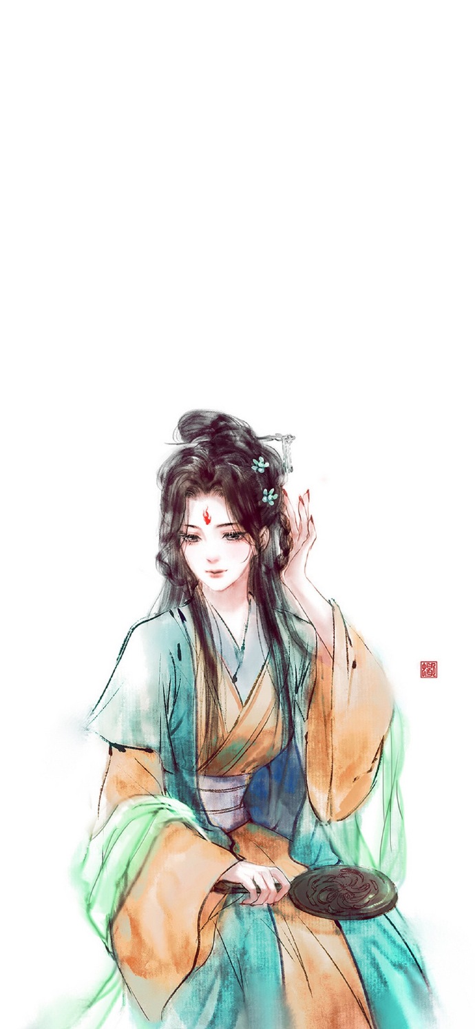 簡約古風(fēng)女子手機(jī)壁紙圖，唯美古風(fēng)女子圖片