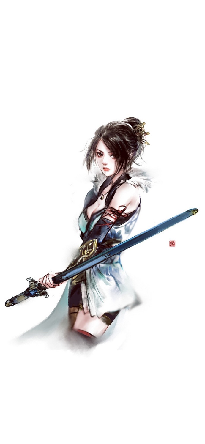 簡約古風(fēng)女子手機(jī)壁紙圖，唯美古風(fēng)女子圖片