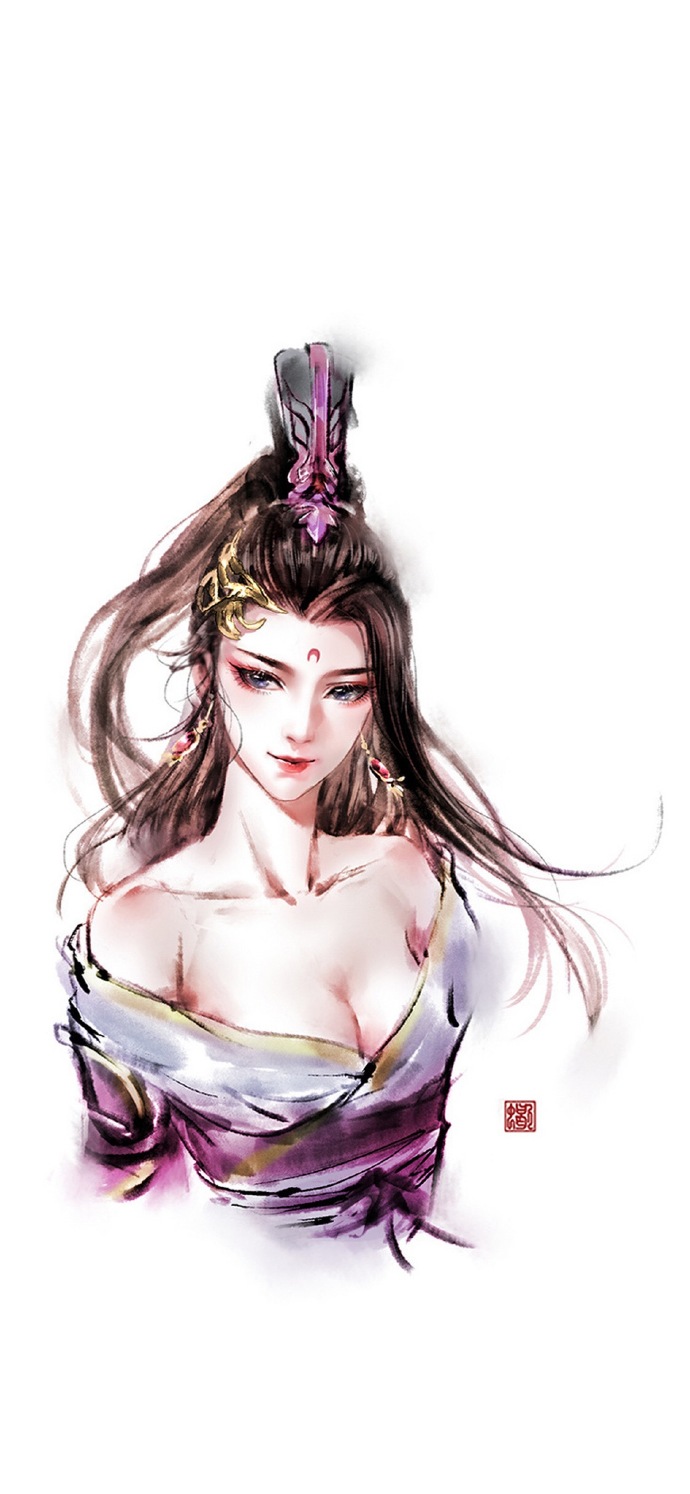 簡約古風(fēng)女子手機(jī)壁紙圖，唯美古風(fēng)女子圖片