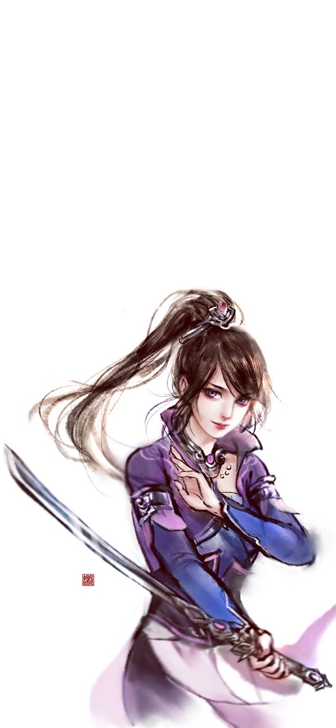 簡約古風(fēng)女子手機(jī)壁紙圖，唯美古風(fēng)女子圖片