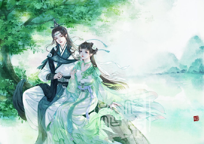 超甜的古風(fēng)情侶圖集，清新唯美古風(fēng)圖片（19張）