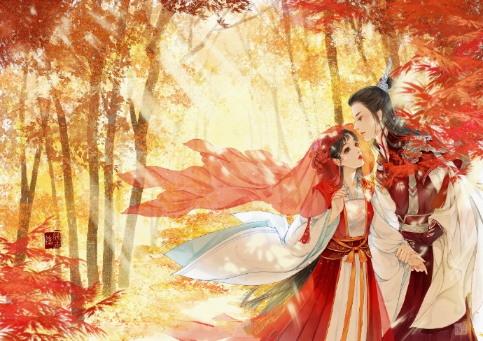 超甜的古風(fēng)情侶圖集，清新唯美古風(fēng)圖片（19張）